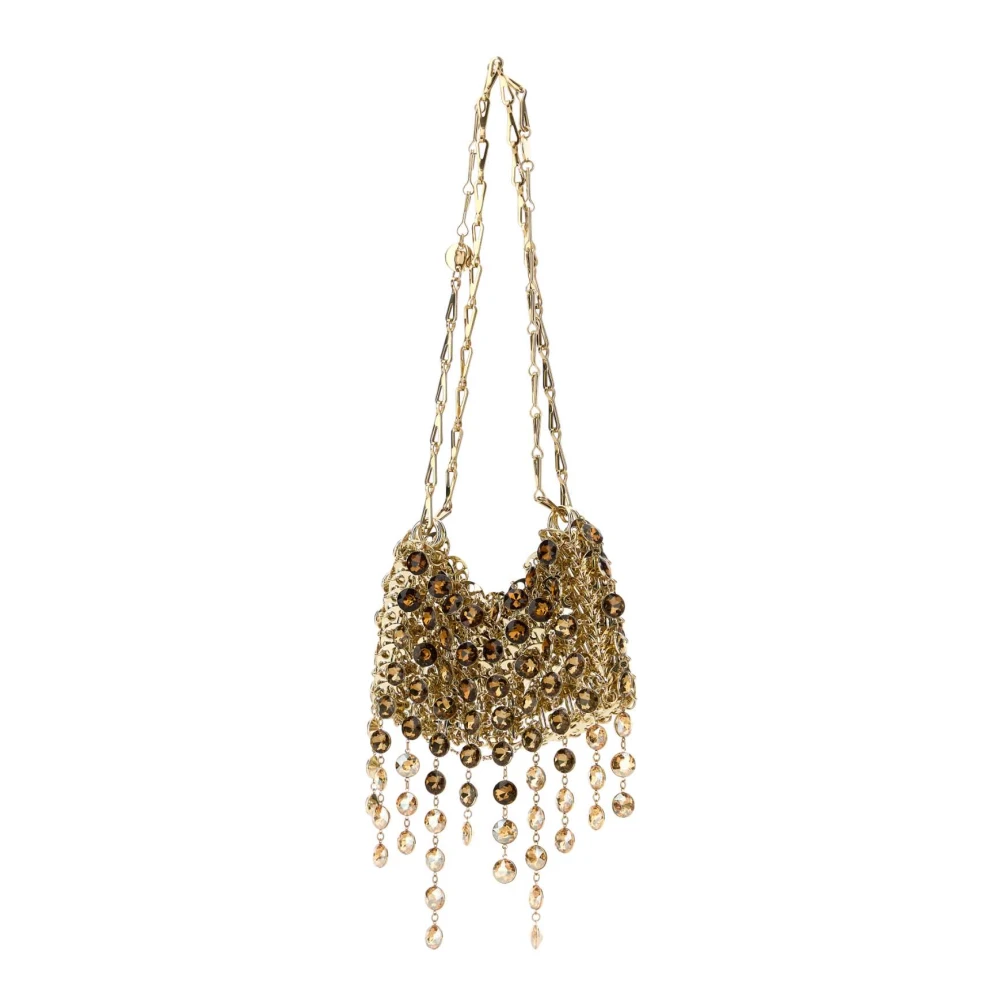 Paco Rabanne Metalen Mesh Schoudertas 1969 Stijl Yellow Dames