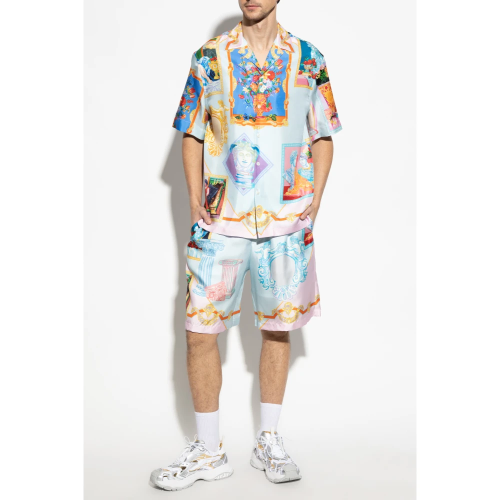 Versace Zijden overhemd Multicolor Heren