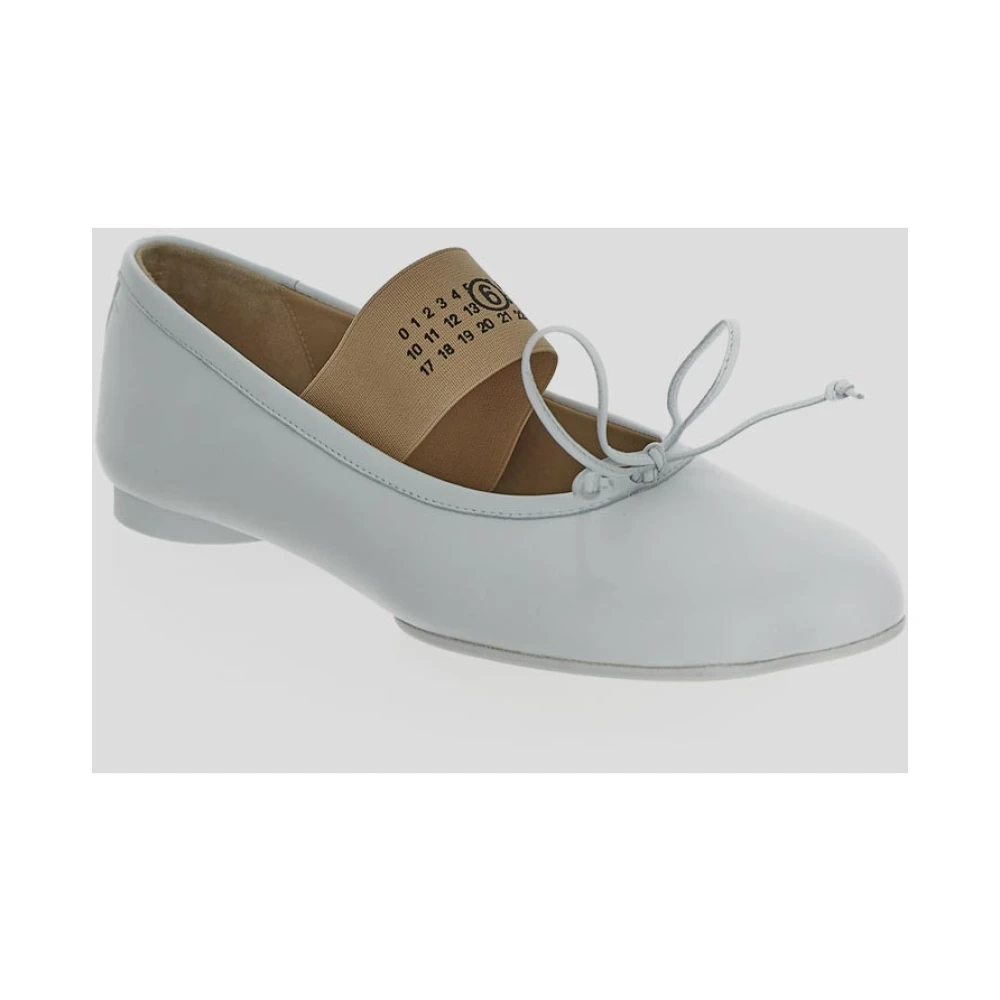 MM6 Maison Margiela Leren Ballerina Schoenen White Dames