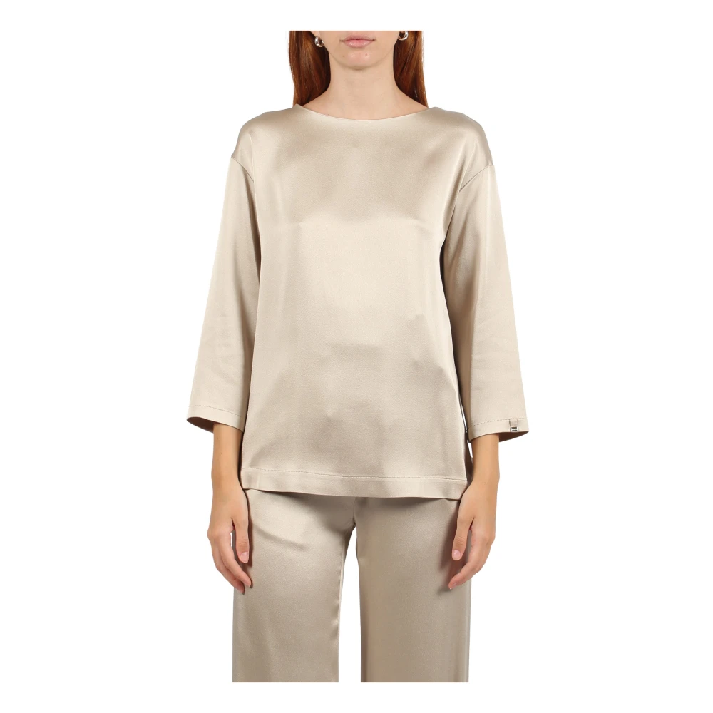 Herno Elegante Viscose Blouse Fw24 Yellow Dames