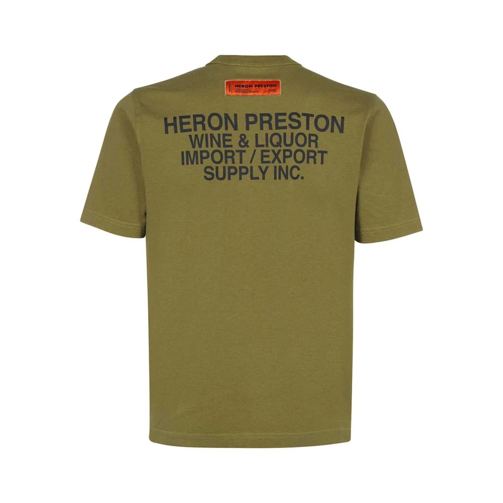 Heron Preston Katoenen T-shirt met Print Green Heren
