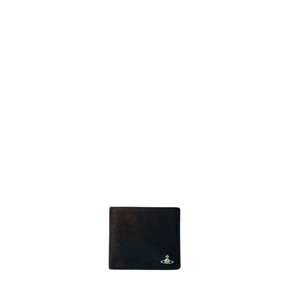 Vivienne Westwood Men's Black Bi-Fold Leather Wallet