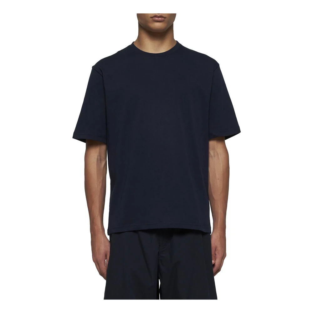 Studio Nicholson Korte mouw T-shirts en Polos Blue Heren