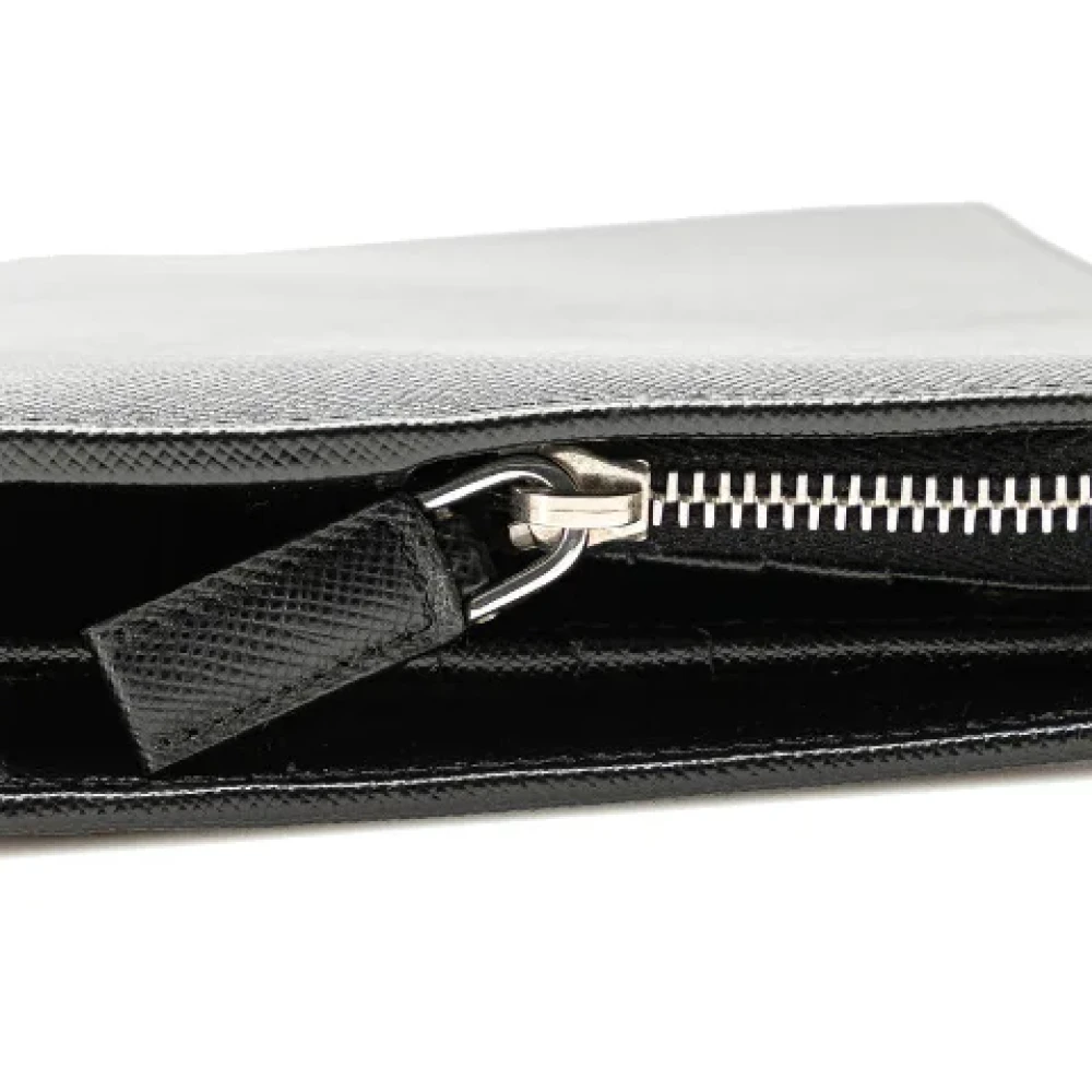 Prada Vintage Pre-owned Leather wallets Black Dames