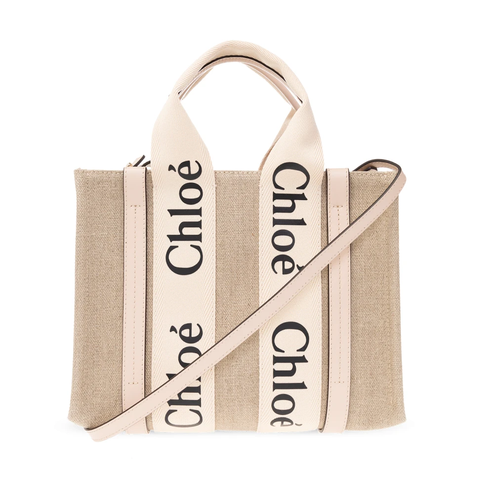 Chloé ‘Woody Small’ Shoulder Bag - Female - Handbags - Beige - One Size - Bags