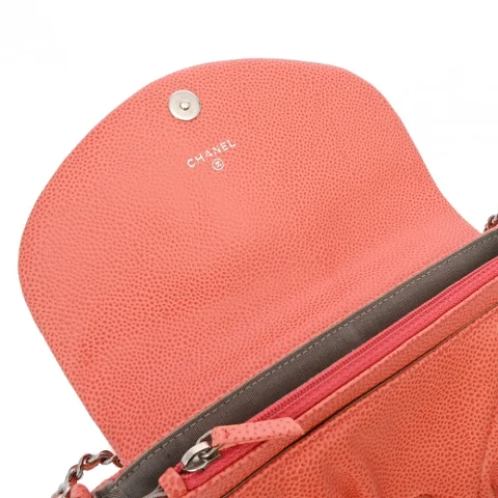 Chanel Vintage Pre-owned Leather chanel-bags Orange Dames
