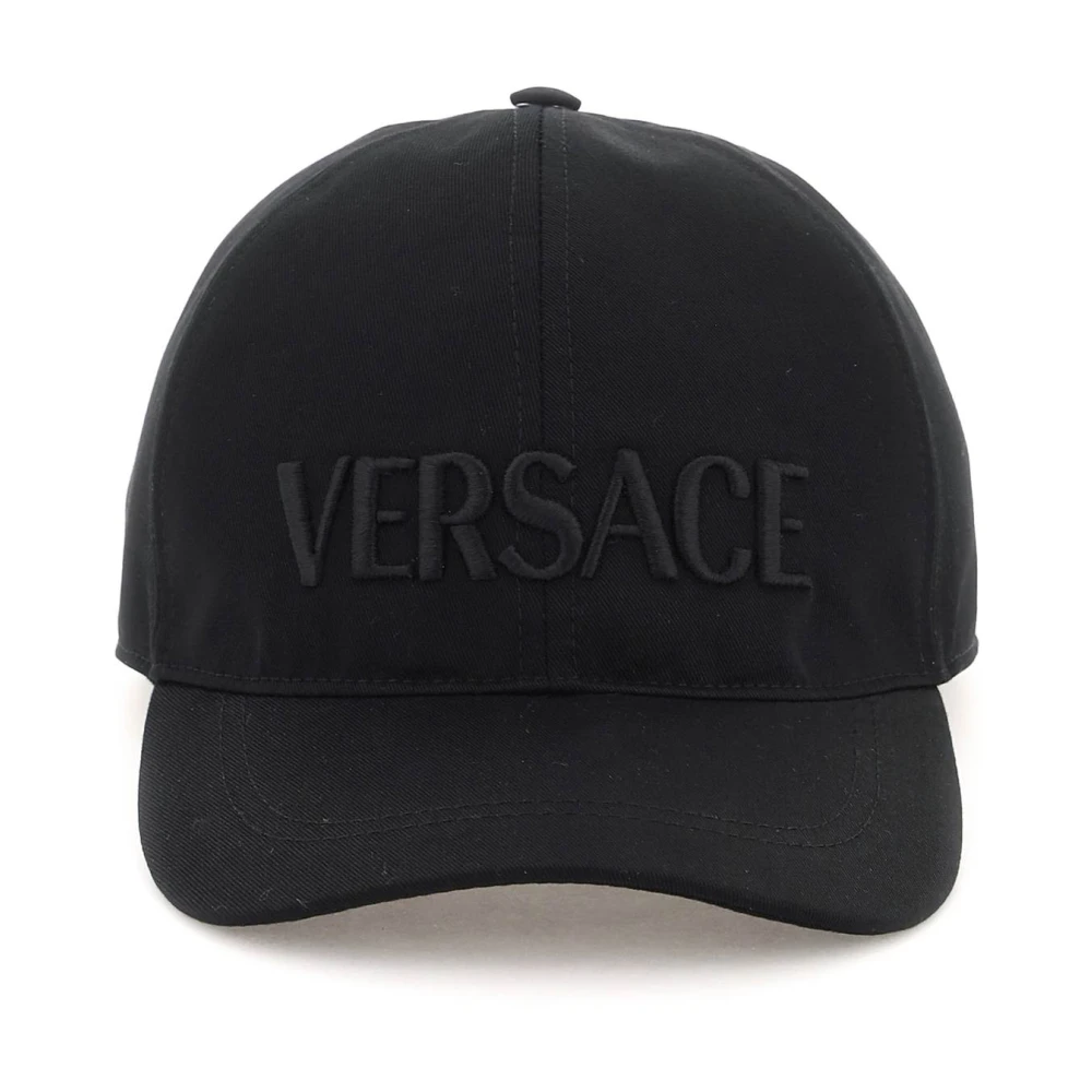 Versace Geborduurde baseballpet met logo Black Heren