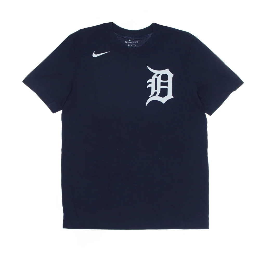 Nike Detroit Tigers Wordmark T-shirt Blue Heren