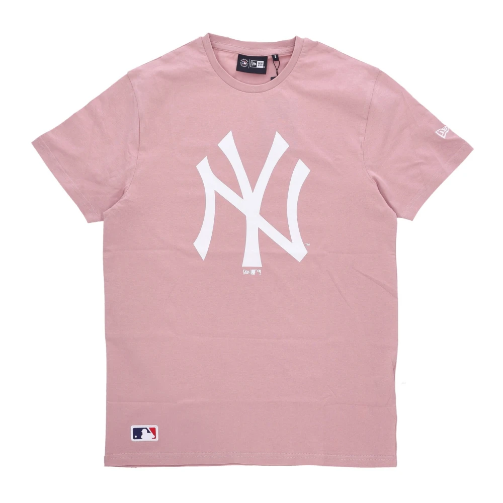 New Era Men's White Ny Yankees Logo Tee Rose