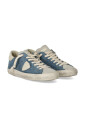 sneaker-bas-creme-cuir-bleu