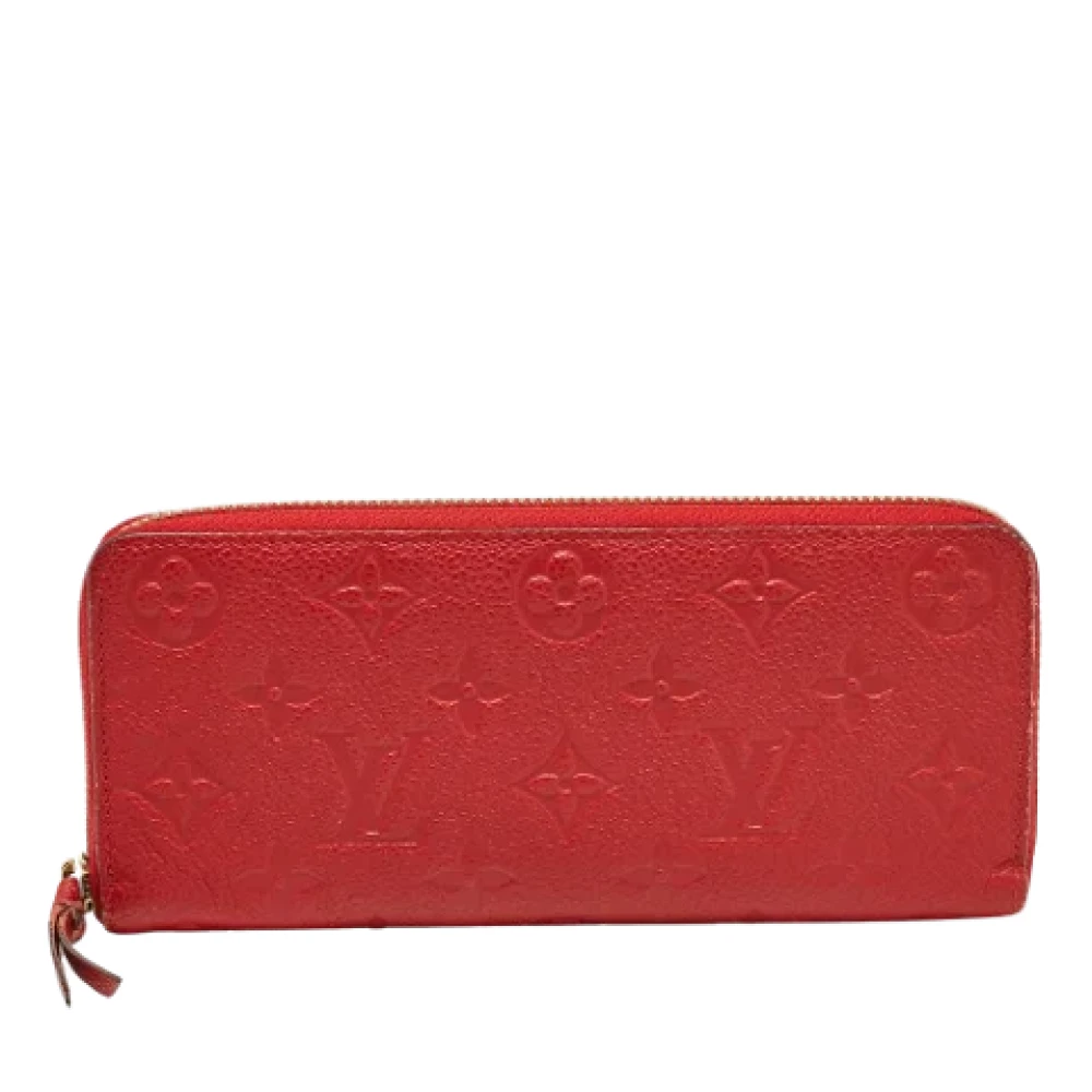 Louis Vuitton Vintage Pre-owned Leather wallets Red Dames