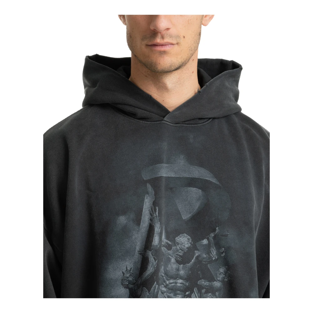 Represent Gestreepte Logo Hoodie Black Heren