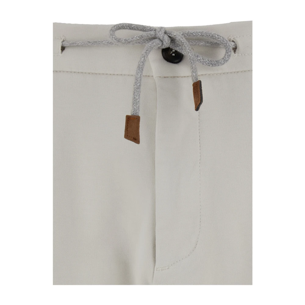 Eleventy Witte Jogger Bistretch Broek White Heren