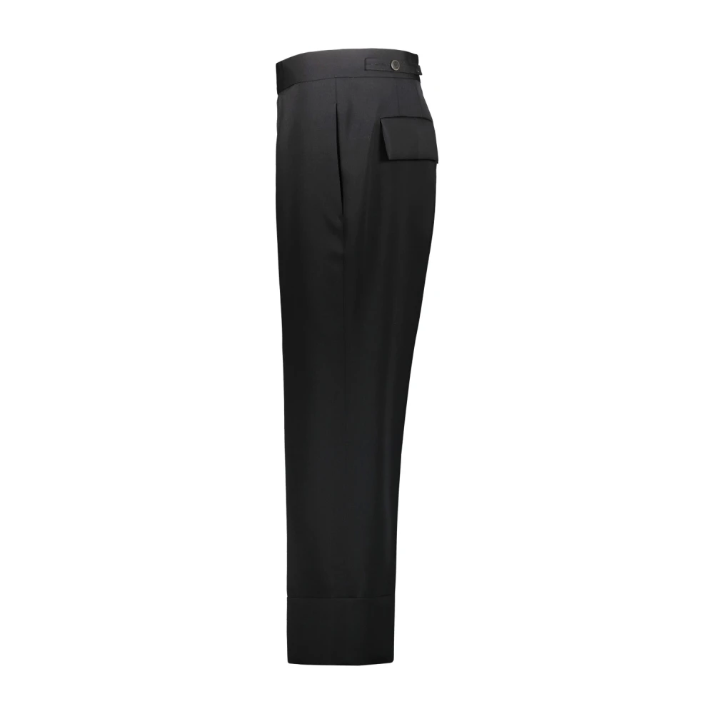 Sapio Gabardine broek met verstelbare taille Black Dames