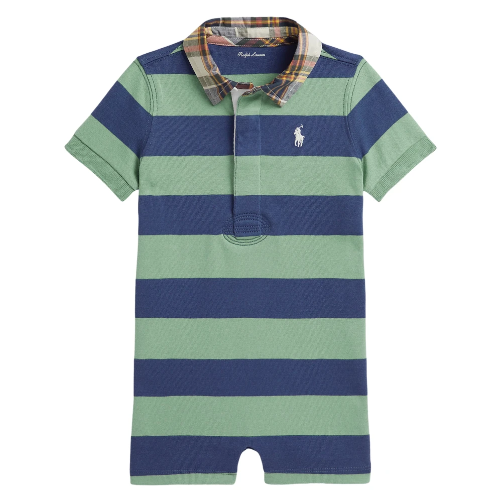 Ralph Lauren , Bodies & Sets, Male, Multicolor, 3 M, Striped Jersey Romper