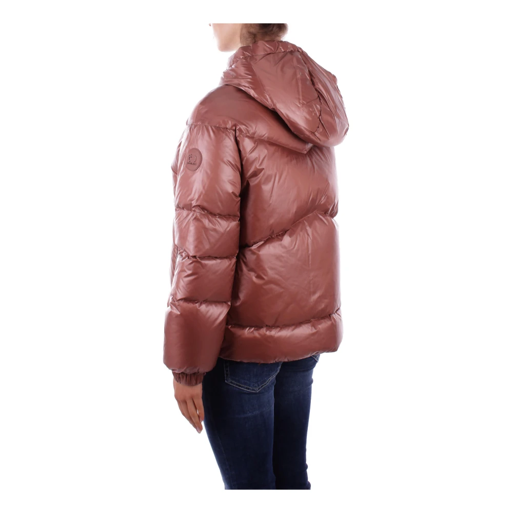 Woolrich Jas met capuchon en zijzakken Brown Dames