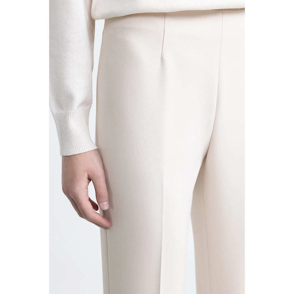 PESERICO Broek van tweeweg stretchstof Beige Dames