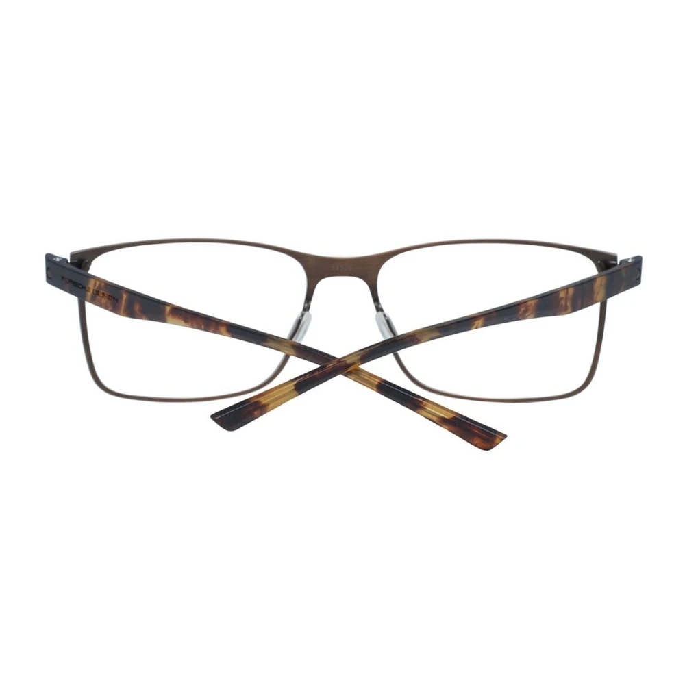 Porsche Design Bruine Titanium Trapezium Optische Bril Brown Heren
