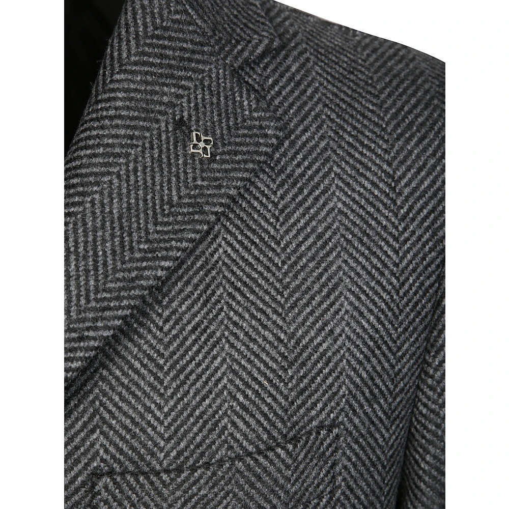 Tagliatore Geruite Enkellange Jas Gray Heren