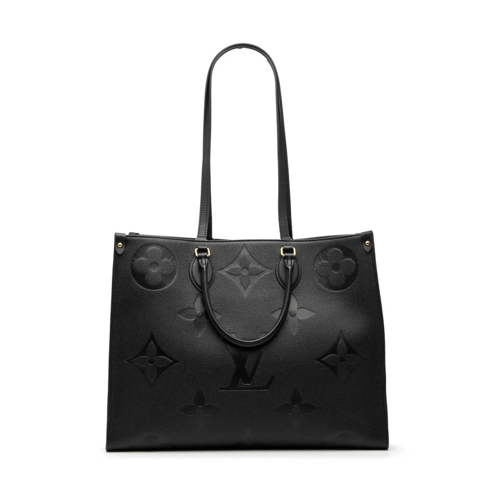 Louis Vuitton Vintage Women's Black Pre-Owned Embossed Leather Tote