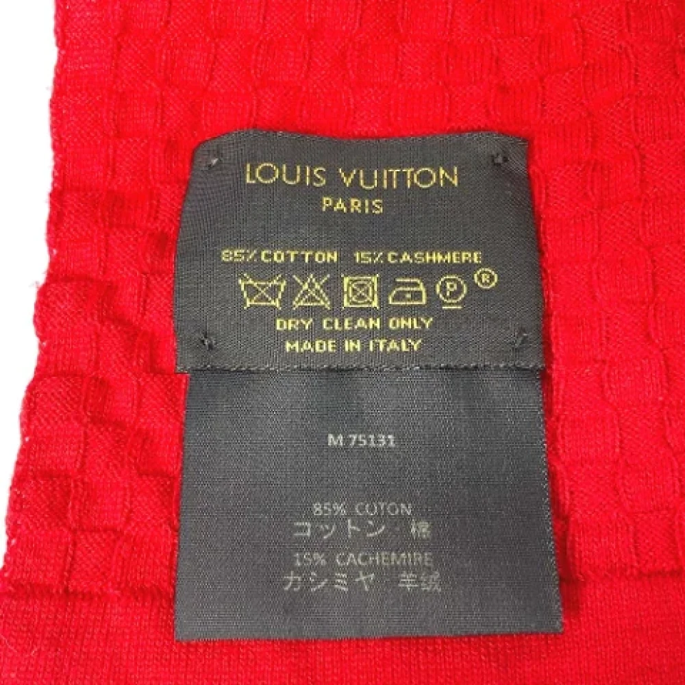 Louis Vuitton Vintage Pre-owned Cotton scarves Red Dames