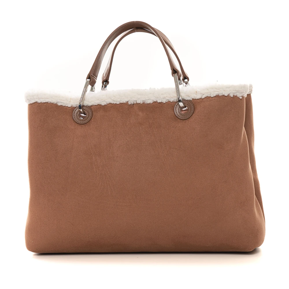 Emporio Armani Stijlvolle Shopper met Afneembare Clutch Brown Dames