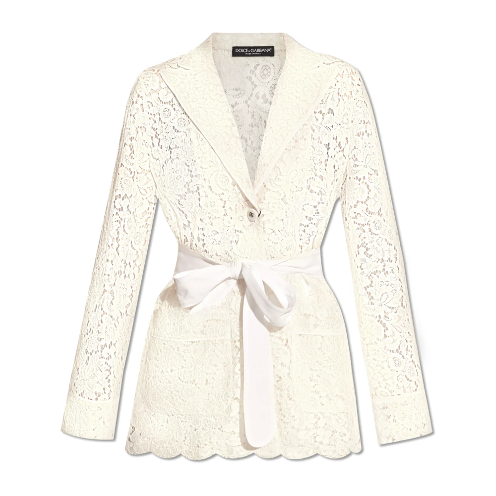 Dolce & Gabbana Opengebreide shirt White Dames