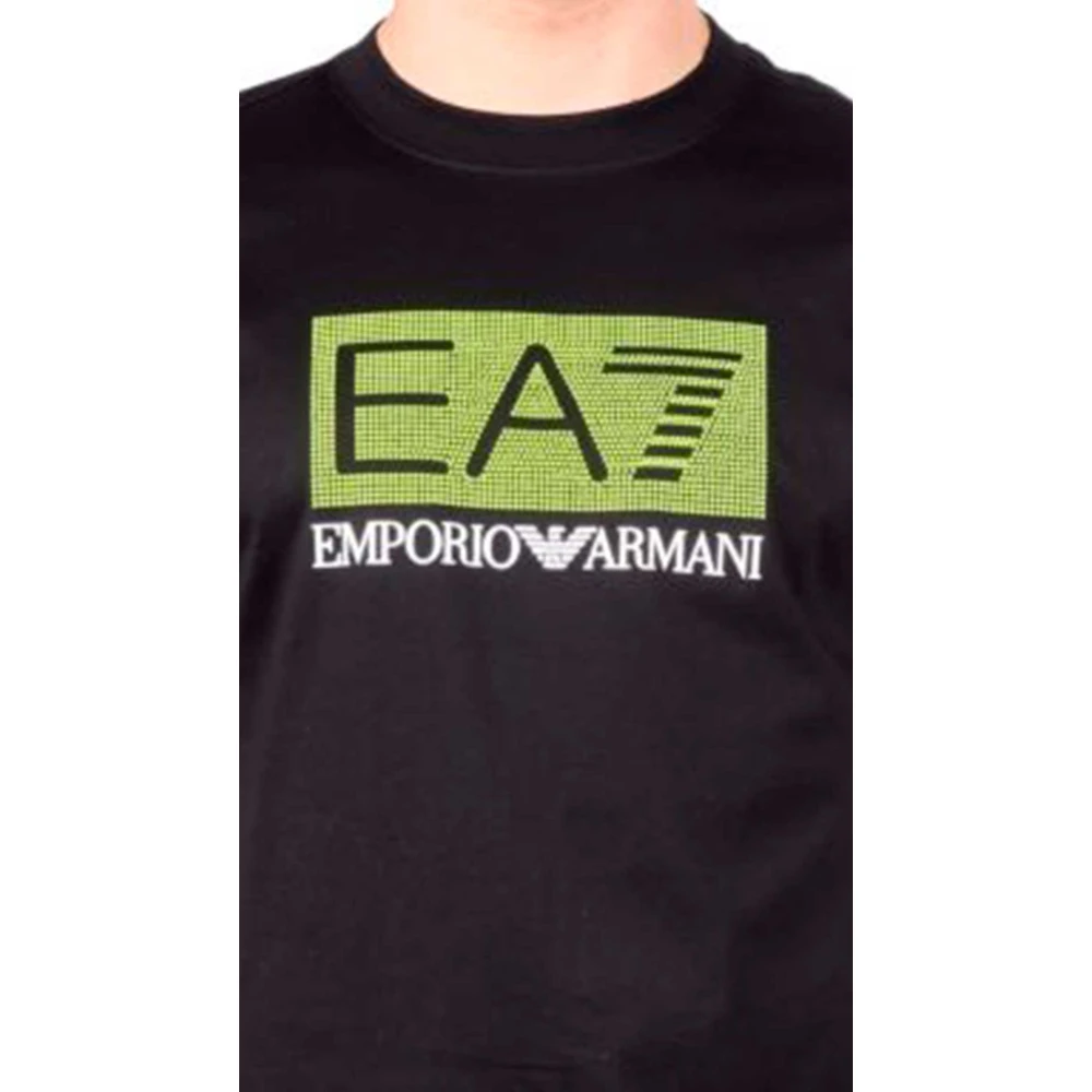 Emporio Armani EA7 Logo T-shirt Zwart Black Heren