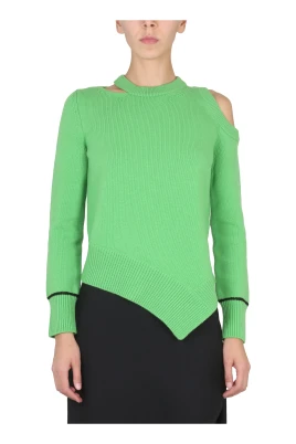 Asymmetric Cut-Out Pullover