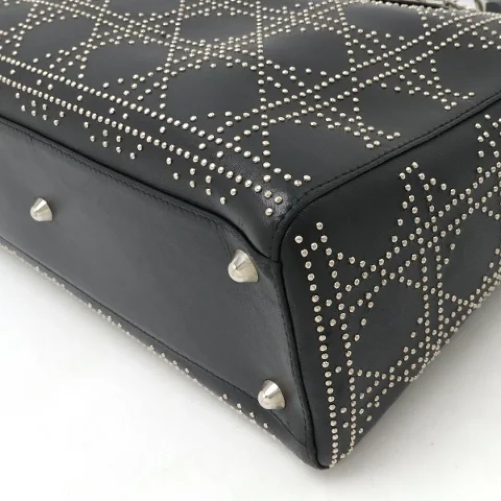 Dior Vintage Pre-owned Leather dior-bags Black Dames
