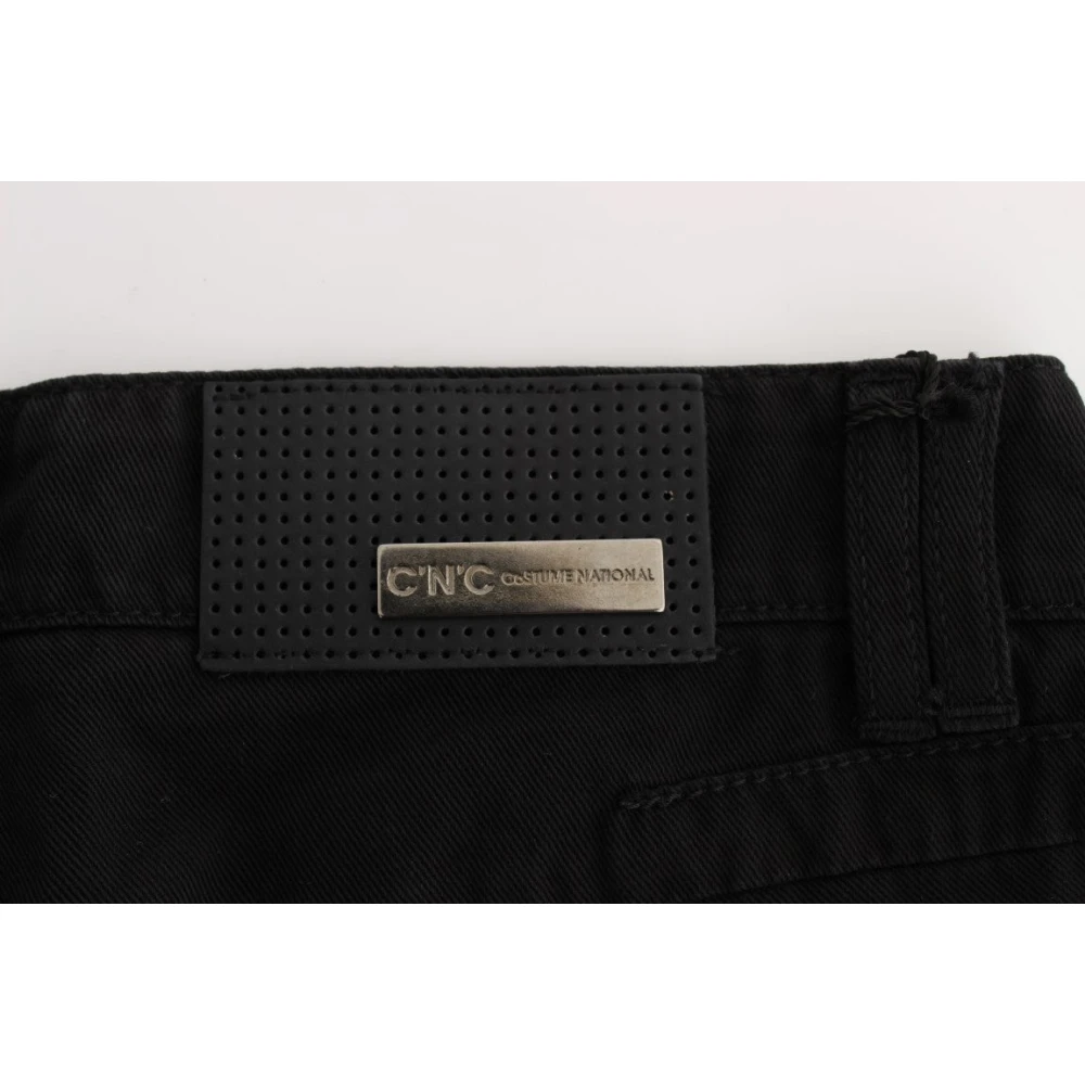 Costume National Zwarte Slim Fit Rits Jeans Black Dames