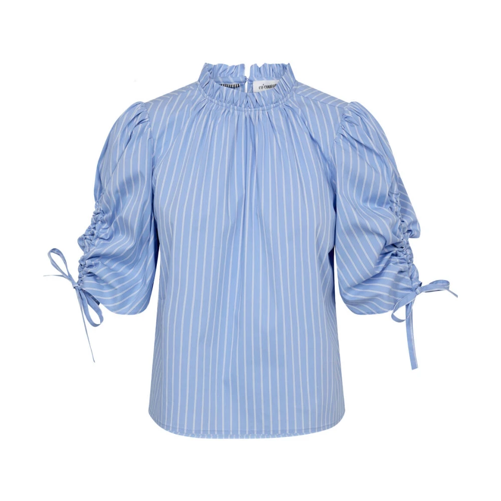 Co'Couture Pofmouw Blouse 35786 Blue Dames