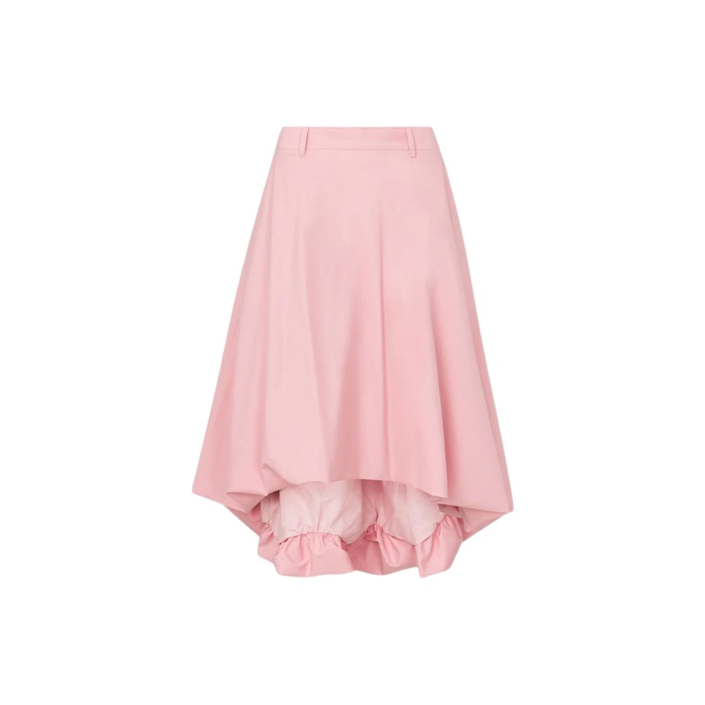 Moschino Women's Pink Midi Skirts, Xs, Cotton Poplin Midi Skirt