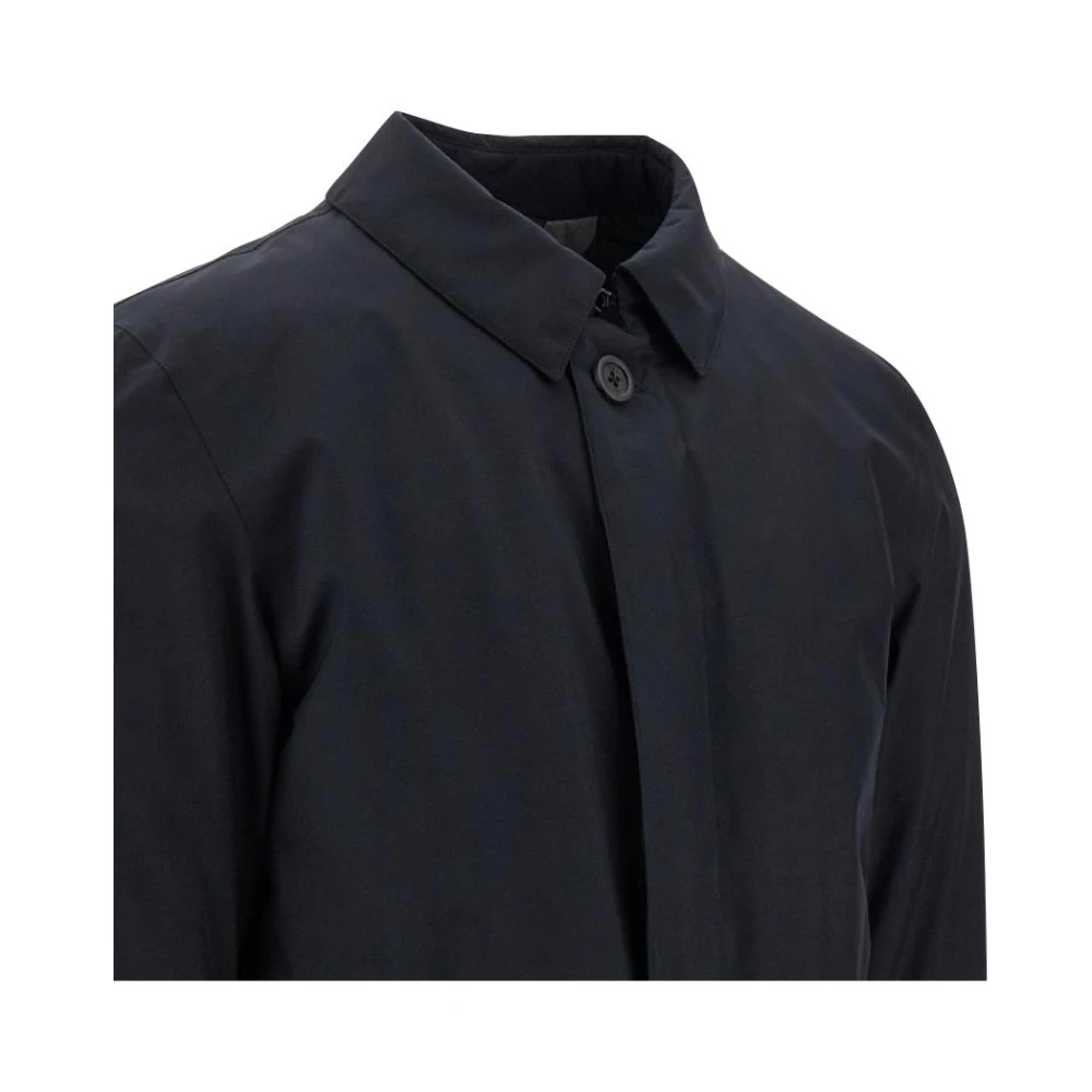 Herno Waterdichte 7 8 herenjas met veren vulling Blue Heren