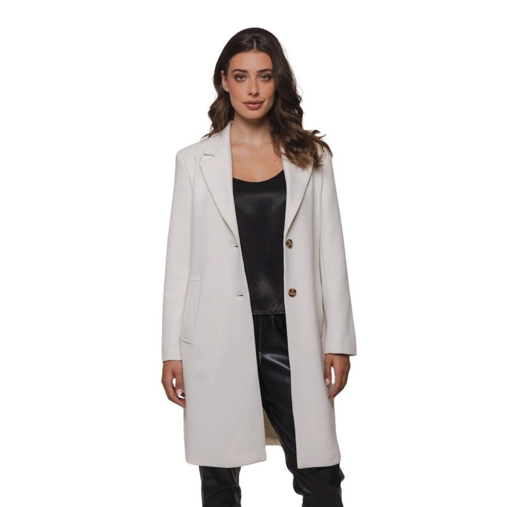 Rino&Pelle Single Breasted Tegan Snow White Jacket White Dames