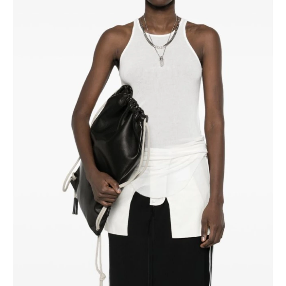 Rick Owens Rib Tanktop in Melk White Dames