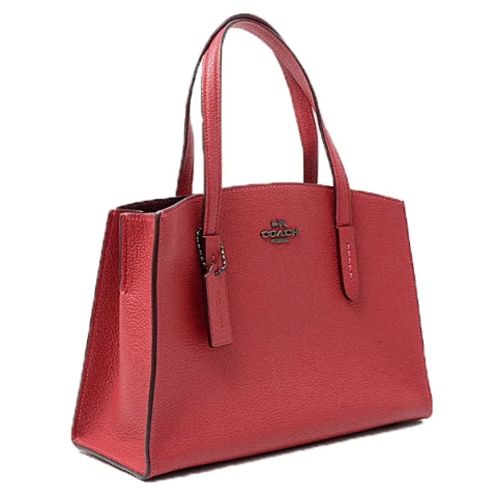 Coach Pre-owned Leather handbags Red Dames