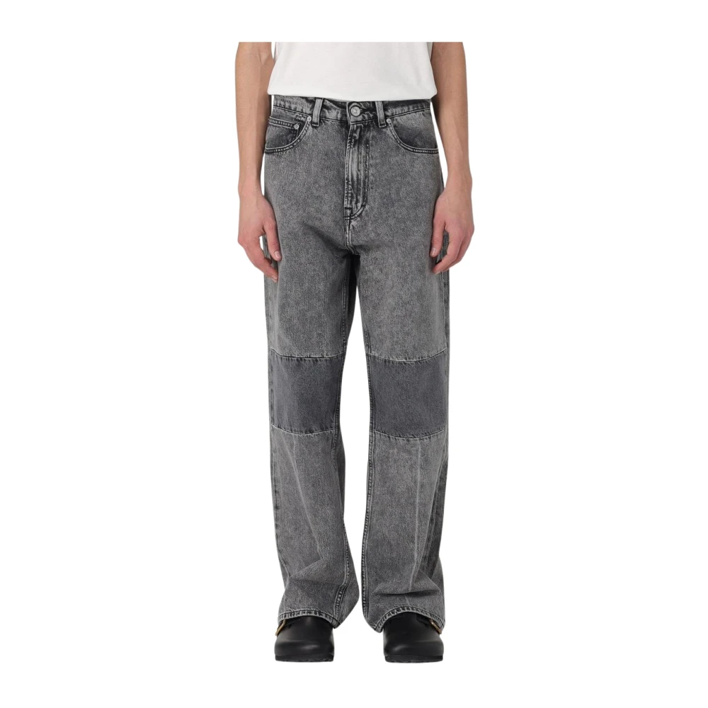 Our Legacy Men's Gray Straight Jeans,, Grey Acid Wash Jeans W30