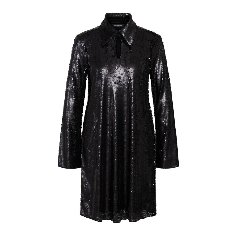 Bruuns Bazaar Paillet Feestjurk Zwart Black Dames