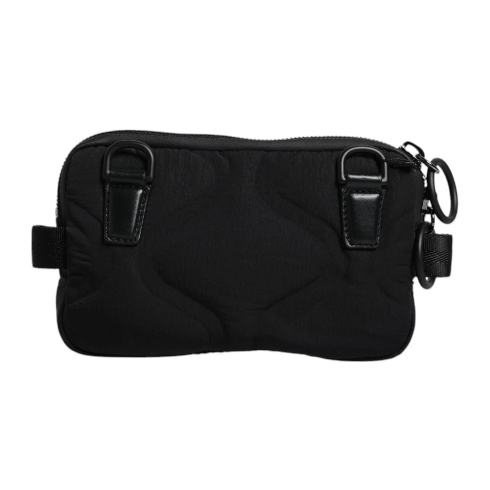 Dolce & Gabbana Zwarte Logo Crossbody Sling Tas Black Heren
