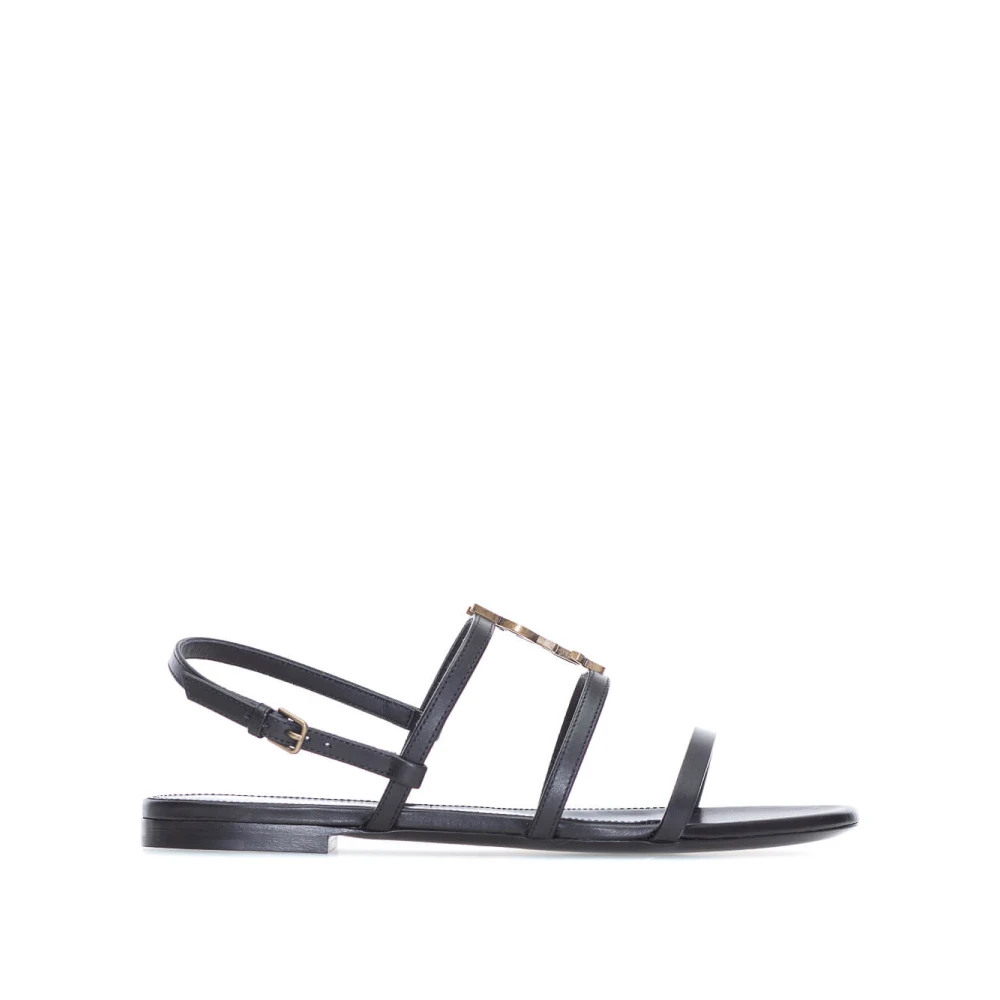 Saint Laurent Stiliga Sommar Sandaler Black, Dam