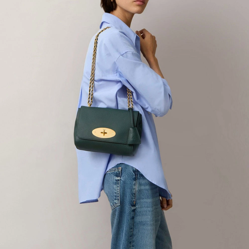 Mulberry Elegante Lily Groene Leren Tas Green Dames