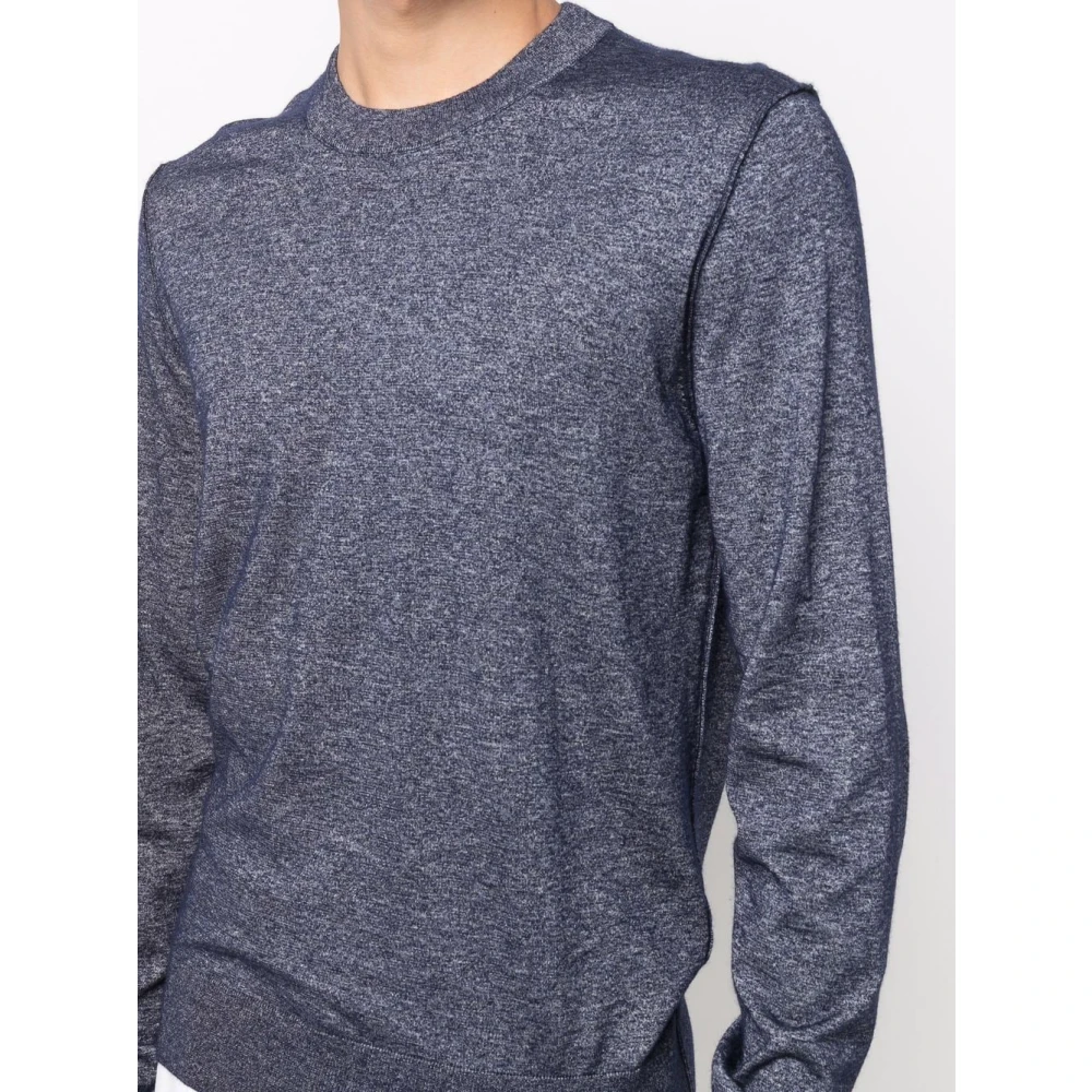 Dolce & Gabbana Blauwe Zijden en Kasjmier Trui Blue Heren