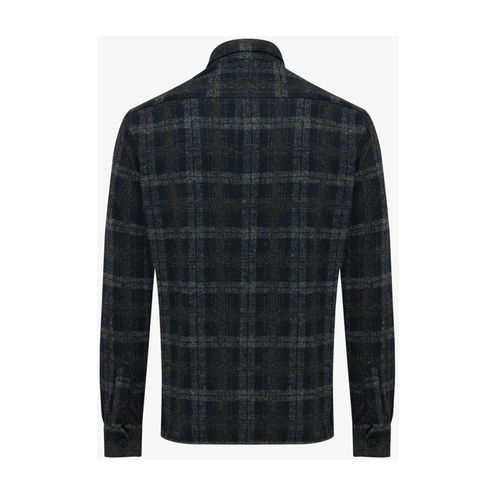 Genti Stijlvolle Overshirt Blue Heren