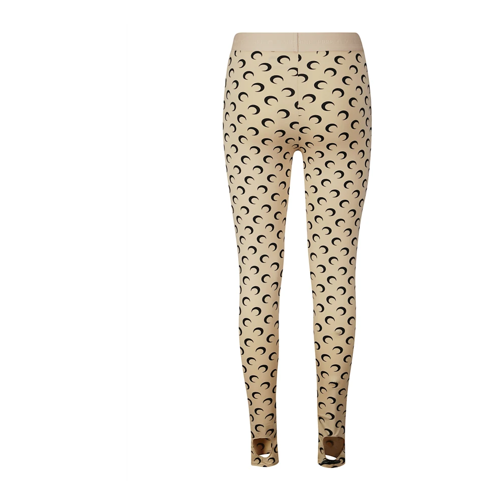 Marine Serre Maanprint Stirrup Leggings Beige Dames