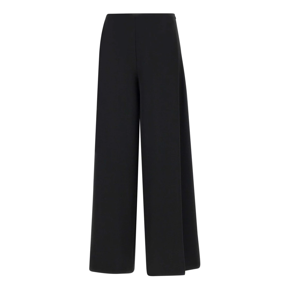 Kaos Crepe Stretch Zwarte Broek Black Dames