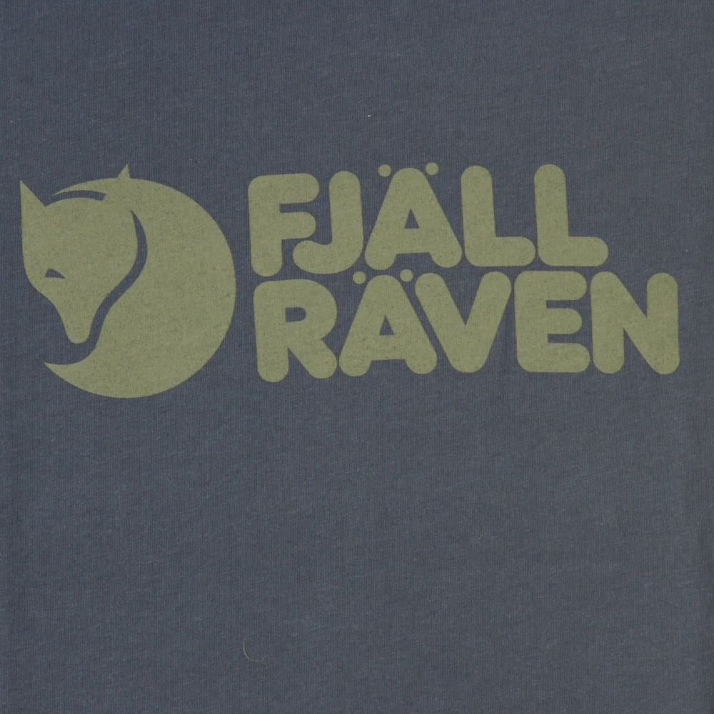 Fjällräven Navy Logo T-shirt voor mannen Blue Heren