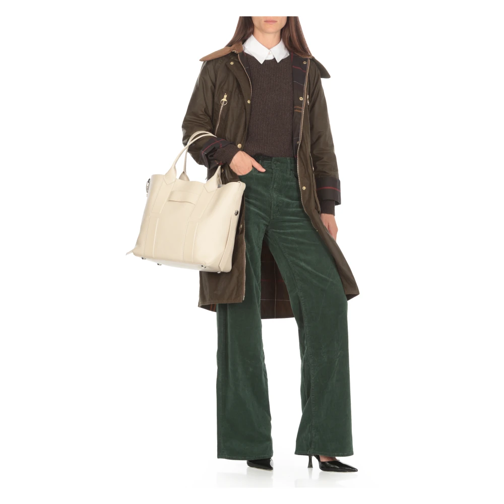 Hogan Leren winkeltas met bijpassende Pochette Beige Dames