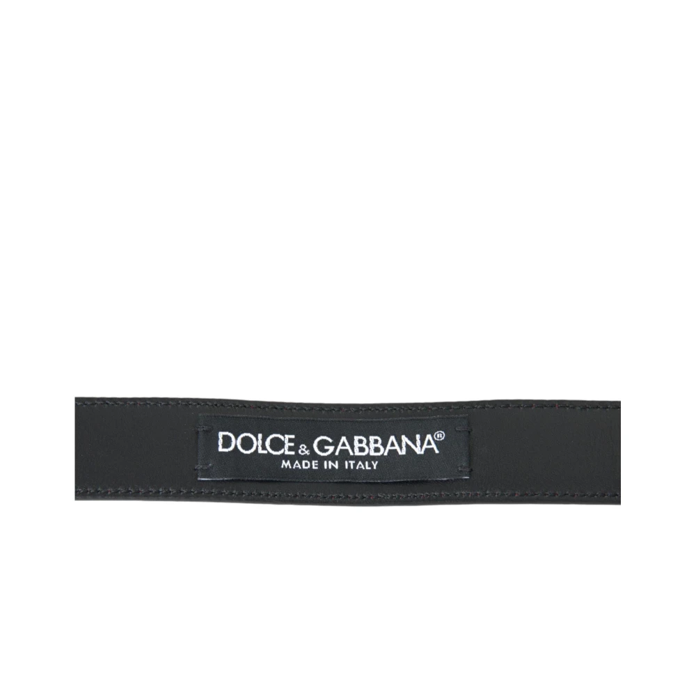 Dolce & Gabbana Rood Leren Metalen Gesp Riem Red Heren