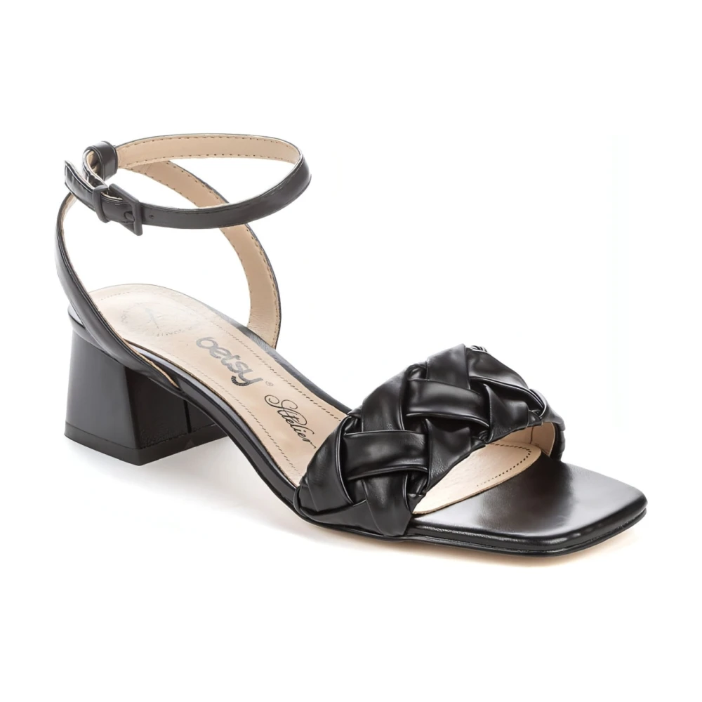 Betsy Women's Black High Heel Sandals, 3 Uk, Elegant Flat Sandals